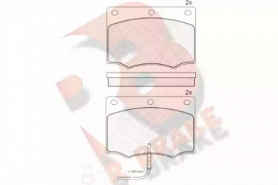 R BRAKE rb0335 -  Комплект тормозных колодок, дисковый тормоз
